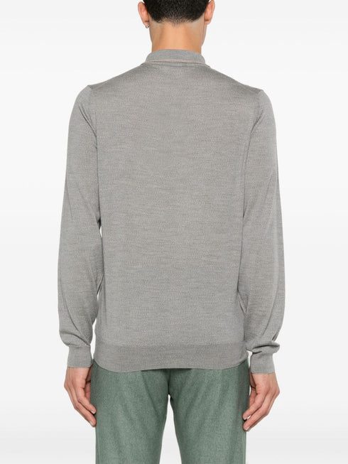fine-knit polo shirt